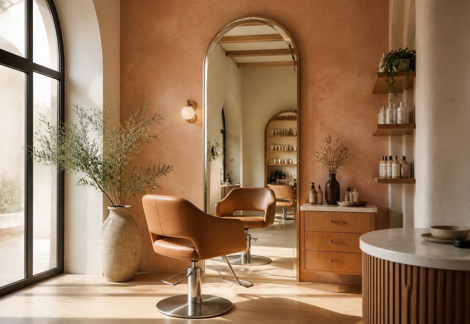 Interior acolhedor do salão Studio Hair Sónia Ribeiro